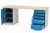 Dílenský stůl AXTOR E106 se dvěma velkými kontejnery
