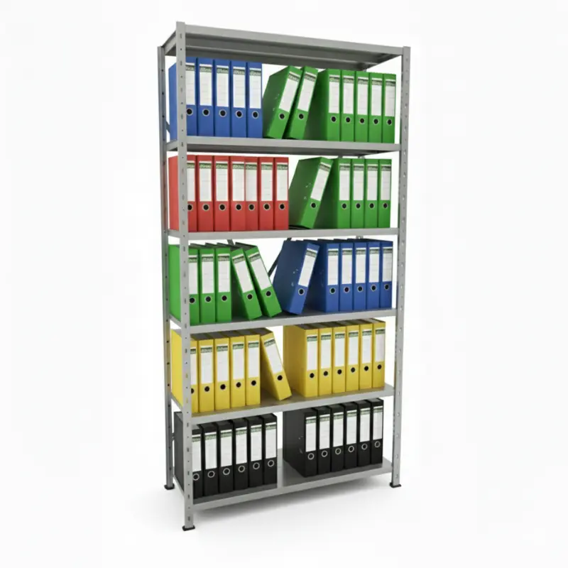 Kovový policový regál VARIMO na šanóny