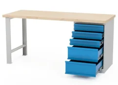 Dílenský stůl AXTOR E105 s velkým zásuvkovým kontejnerem