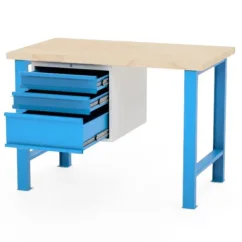 Dílenský stůl AXTOR E104 - délka 1200 mm | modrá podnož