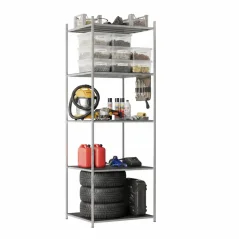 Vysoký kovový policový regál VARIMO (5 polic)