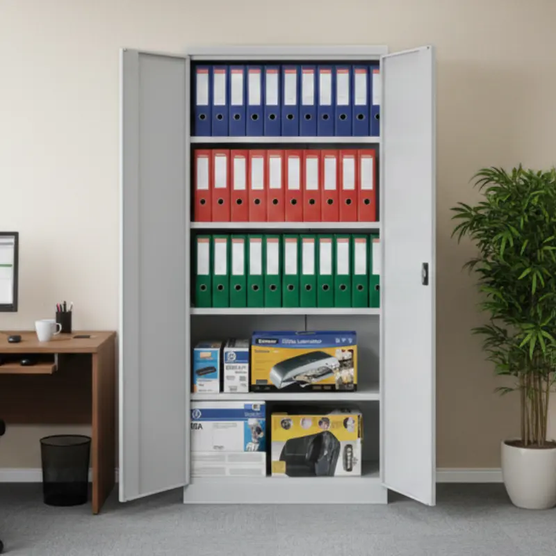 Univerzálna kovová zváraná skriňa so nastaviteľnými policami, uzamykateľná