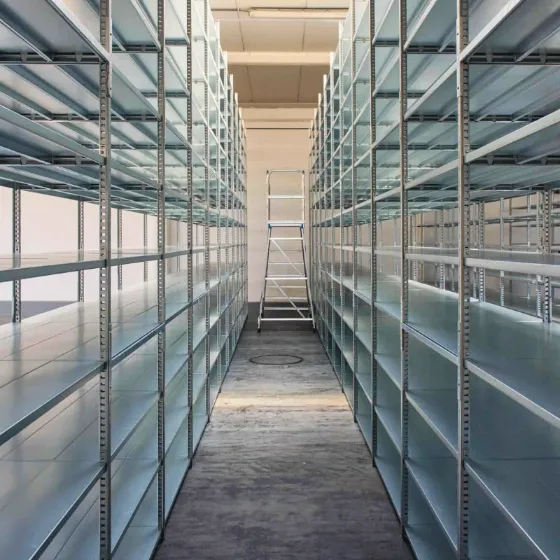 Regál VARIMO | 2000x850x600 mm, 6 políc | nosnosť police 150 kg | kovový, zinkovaný, bezskrutkový