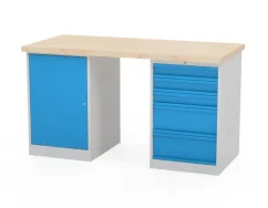 Dílenský stůl AXTOR E106 se dvěma velkými kontejnery