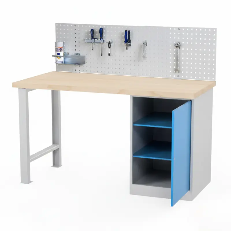 Dielenský stôl (ponk) AXTOR E103 s perfopanelom na náradie