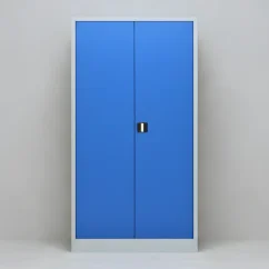 Univerzálna kovová zváraná skriňa - na dokumenty aj náradie (modrá)