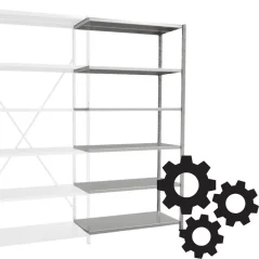 Kovový policový regál VARIMO - prístavné pole Kovový policový regál VARIMO - prístavné pole