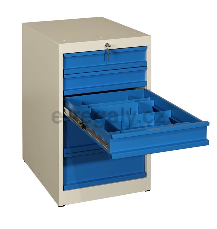 Kovový zásuvkový kontejner pod stůl (5 zásuvek) | 800x510x592 mm