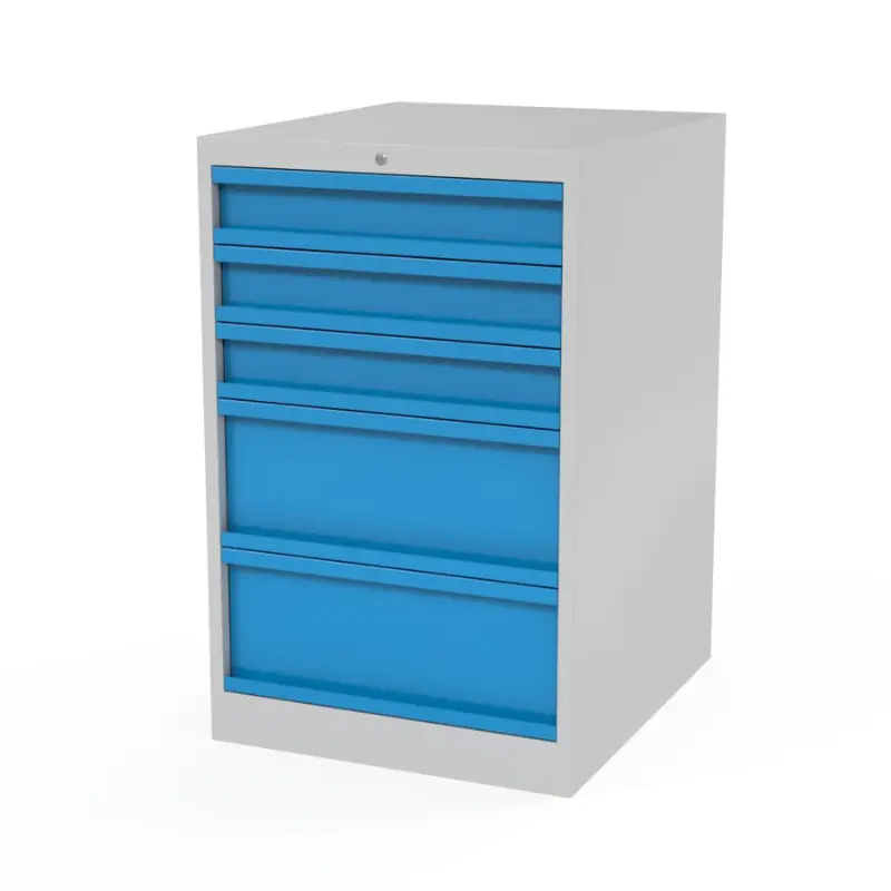 Kovový zásuvkový kontejner pro dílenské stoly (5 zásuvek)