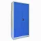 Univerzálna kovová skriňa s krídlovými dverami vhodná do dielne alebo kancelárie (modrá)