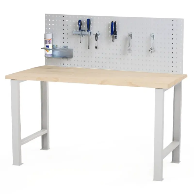 Dílenský stůl (ponk) AXTOR E101 s perfopanelem na nářadí