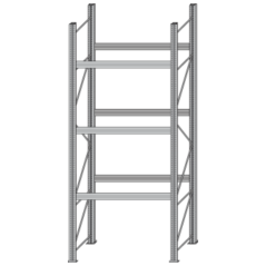 Paletový regál BI-BLOC - šírka 1800 mm, výška 4500 mm, 3 ukladacie úrovne