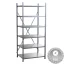 Regál VARIMO | 2000x850x600 mm, 6 políc | nosnosť police 150 kg | kovový, zinkovaný, bezskrutkový