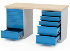 Dielenský stôl AXTOR E107 - s dvoma zásuvkovými kontajnermi (10 šuplíkov)