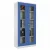 Kovová zváraná skriňa s presklenými dverami vhodná do dielne aj kancelárie (modrá)