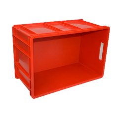 Univerzálna plastová debna (eurobox) 6430A - červená