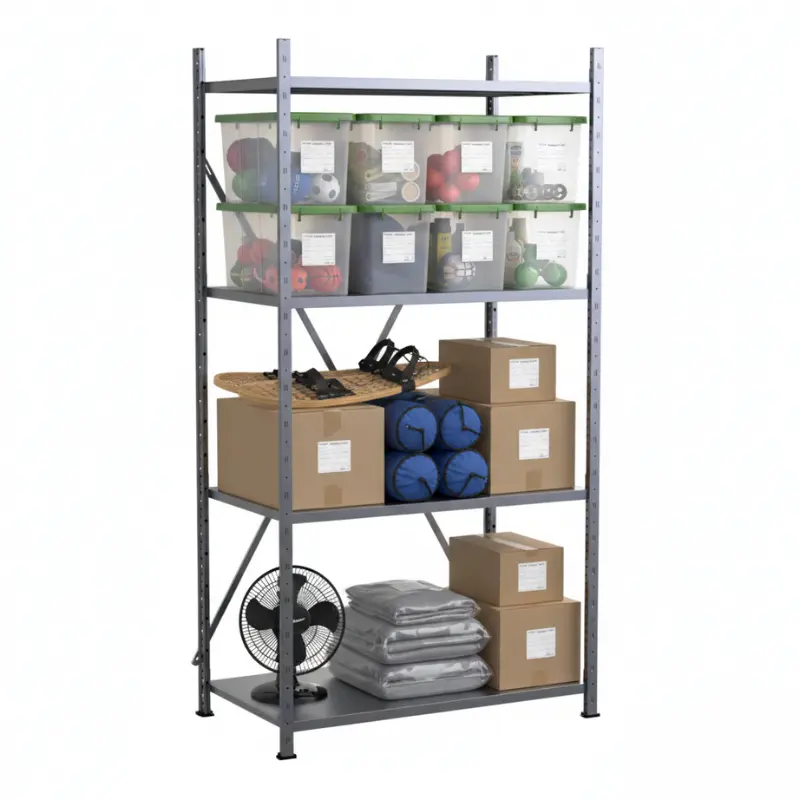 Kovový policový regál VARIMO (4 police) - do skladu, dílny, sklepa