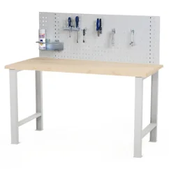 Dílenský stůl (ponk) AXTOR E101 s perfopanelem na nářadí
