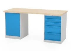 Dílenský stůl AXTOR E106 se dvěma velkými kontejnery