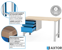 Dílenský stůl AXTOR E104 - délka 1750 mm