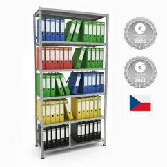 Kovový policový regál VARIMO na šanóny Kovový policový regál VARIMO na šanóny