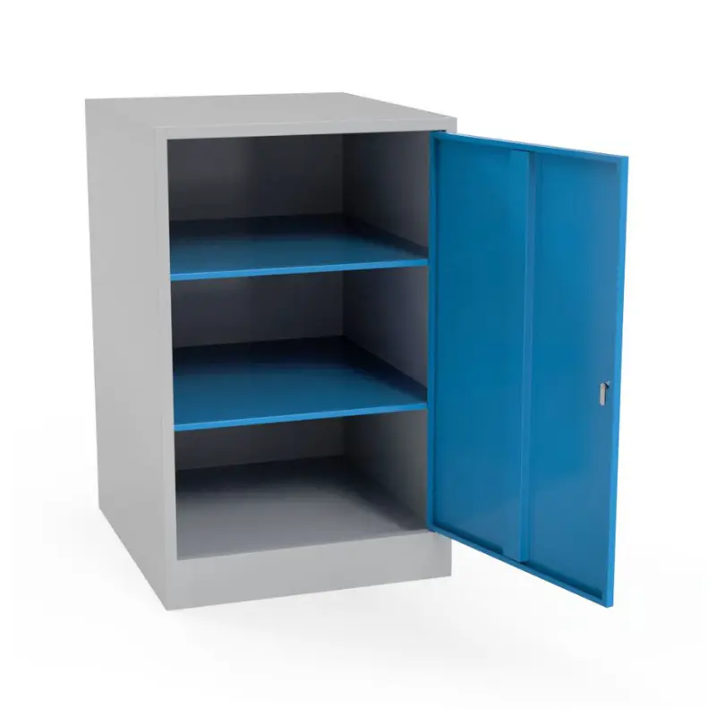 Kovový policový kontejner pro dílenský stůl