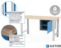 Dílenský stůl AXTOR E102 - délka 1200 mm