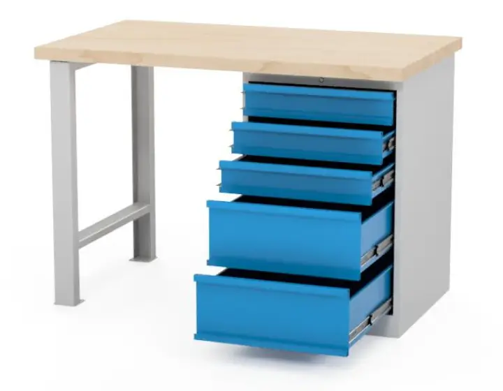 Dielenský stôl AXTOR E105 s veľkým zásuvkovým kontajnerom