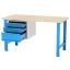 Dielenský stôl AXTOR E104 - dĺžka 1500 mm | modrá podnož