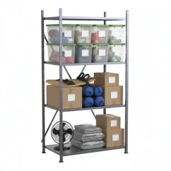 Kovový policový regál VARIMO (4 police) - do skladu, dílny, sklepa