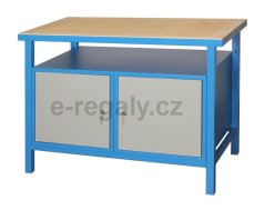 Dílenský stůl svařovaný - GS172 | 850x1200x600 mm | 2x2 police