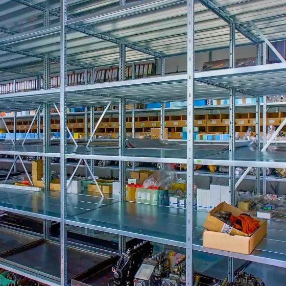 Regál VARIMO | 2000x850x600 mm, 6 políc | nosnosť police 150 kg | kovový, zinkovaný, bezskrutkový