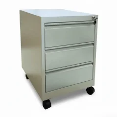 Kovový kancelářský kontejner zásuvkový pod stůl (šedý)