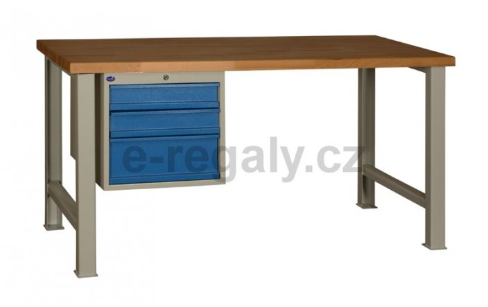 Dielenský stôl AXTOR E104 - so závesným zásuvkovým kontajnerom s centrálnym zamykaním