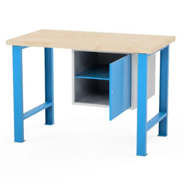 Dílenský stůl AXTOR E102 - délka 1200 mm | modrá podnož