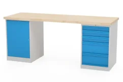 Dílenský stůl AXTOR E106 se dvěma velkými kontejnery