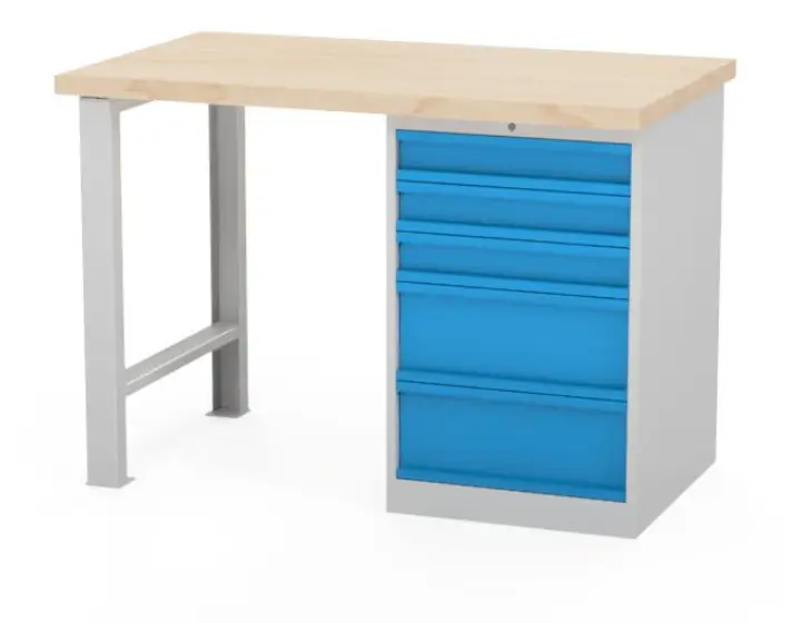 Dielenský stôl AXTOR E105 s veľkým zásuvkovým kontajnerom