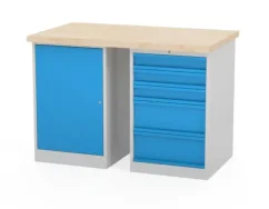 Dílenský stůl AXTOR E106 se dvěma velkými kontejnery