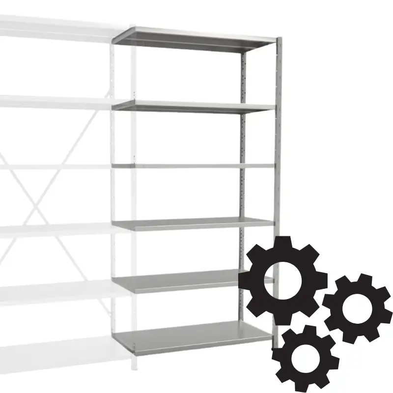 Kovový policový regál VARIMO - přístavné pole