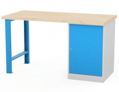 Dielenský stôl AXTOR E103 s veľkým kovovým kontajnerom (modrá)