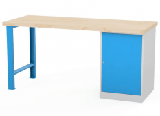 Dielenský stôl AXTOR E103 s veľkým kovovým kontajnerom (modrá)
