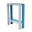 Podnoží k dílenským stolům AXTOR - pevné podnoží z ocelového plechu o tloušťce 3 mm (šedá a modrá)