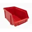 Stohovatelný plastový box zkosený (červený)