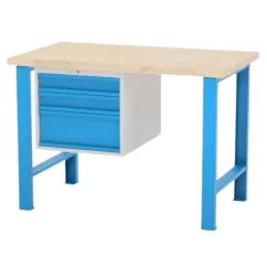 Dílenský stůl AXTOR E104 - délka 1200 mm | modrá podnož