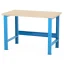 Dílenský stůl AXTOR E101 s výztuhou (vzpěrou), modrá podnož